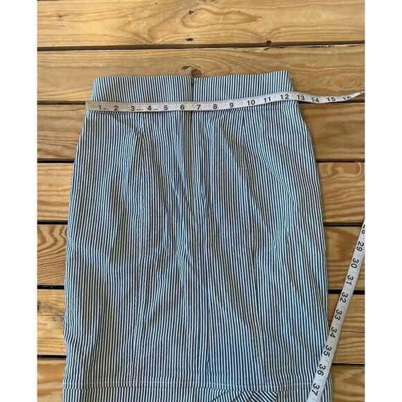 Bebe Stripe Pencil Skirt Size 2 Women’s Blue White - Picture 7 of 7